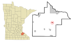 Location of Goodhue, Minnesota