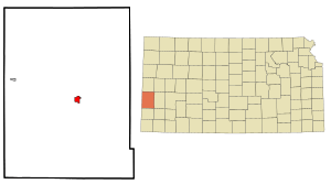Location within Hamilton County and Kansas