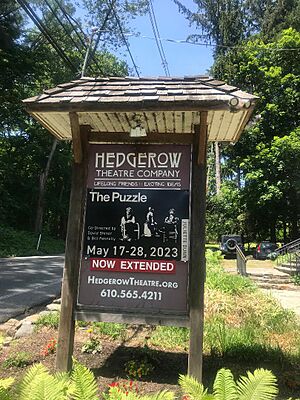 Hedgerow Theatre sign