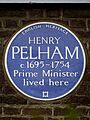 Henry Pelham (c.1695-1754) Prime Minister lived here - Blue Plaque