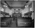 Historic American Buildings Survey, Paul L. and Sally L. Gordon, Photographers October 23, 1966, FIRST FLOOR, VIEW OF AUDITORIUM TOWARD ORGAN. - First Universalist Church, South HABS NY,28-ROCH,12-5