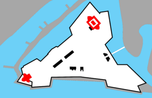 Hull Citadel schematic - castle and blockhouse