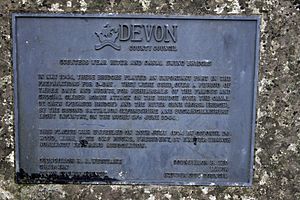 Image of plaque sited near the Exeter Canal Bridge