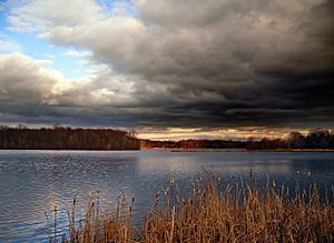 Incoming Storm clouds, Minsi Lake, Northampton County