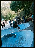 Indy grab at Millennium Skate Park during NYC Skate Coalition's Pool Series event - October 2019