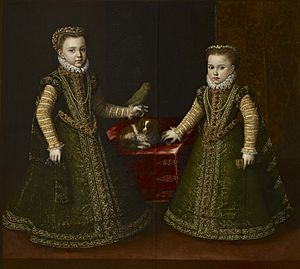 Infantas Isabella Clara Eugenia and Catalina Micaela, 1570