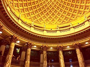 Interior of Gould Memorial Library (Rotunda and Columns)