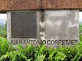 Juan Antonio Corretjer monument base at lookout in Ciales, Puerto Rico