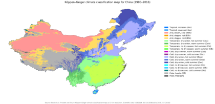 Koppen-Geiger Map CHN present