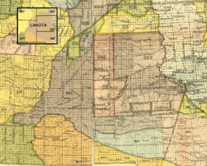 Lakota 1851 treaty territory. (Area 408, 516, 584, 597, 598 and 632)