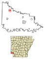 Little River County Arkansas Incorporated and Unincorporated areas Winthrop Highlighted 0576250