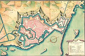 Livorno map 17th Century