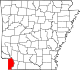 State map highlighting Miller County