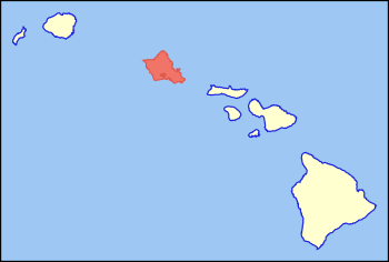 Map of Hawaii highlighting Oahu.svg