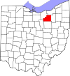 State map highlighting Medina County