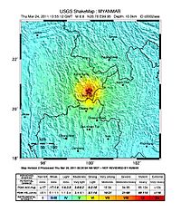 Mar-2011 Burma-earthquake Shakemap