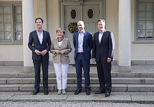 Mark Rutte Angela Merkel Fredrik Reinfeldt David Cameron 2014-06-09
