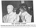 May Howard Jackson working on a bust of Dr. Du Bois, 1912, La Follettes Magazine