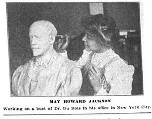 May Howard Jackson working on a bust of Dr. Du Bois, 1912, La Follettes Magazine.jpg