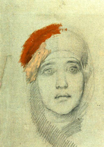 Mikhail Vrubel - Womans Head (1885)