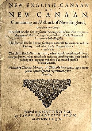 New English Canaan, or, New Canaan containing an abstract of New England, composed in three bookes