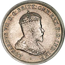Obverse of 1910 Australia Florin coin.jpg