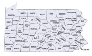 Pennsylvania counties map