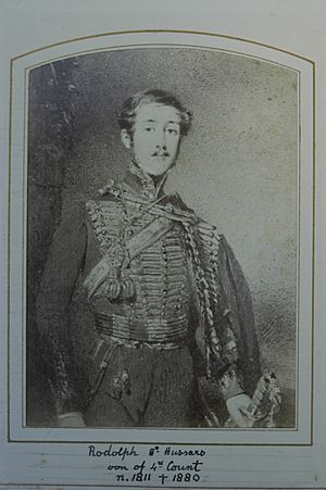 Photo of Sir David Wilkie's full length sketch of Lt. Rodolph de Salis (1811-1880)
