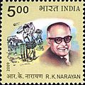 RK Narayan 2009 stamp of India