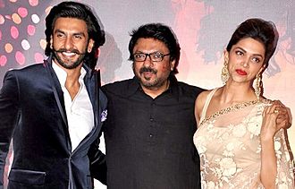 Ranveer Singh, Sanjay Leela Bhansali and Deepika Padukone at RAM LEELA's trailer launch