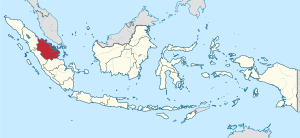 Location of Riau in Indonesia