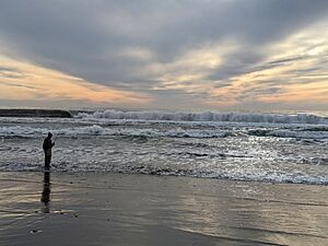 Rio Del Mar Beach fisherman