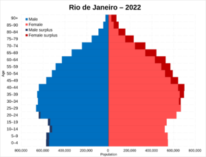 Rio de Janeiro population pyramid