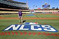 Rocking purple, Billy Bean supports -SpiritDay at Dodger Stadium. (30337931592)