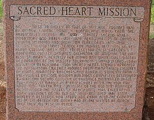 Sacred Heart Mission Historical Marker Oklahoma