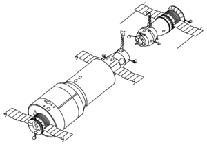Salyut 1 and Soyuz drawing