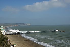 Sandown Pier from Isle of Wight Coastal Path.JPG