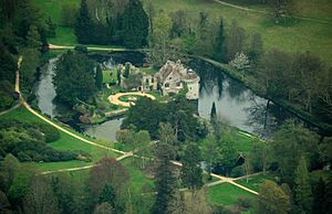 Scotney Castle aerial view
