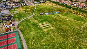Seaford East Sussex Cricket club from the air