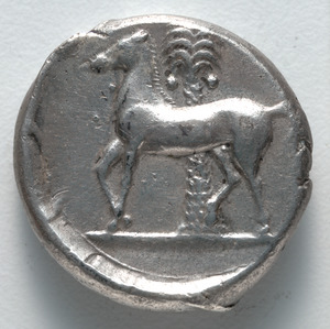 Sicily, Greece, 4th century BC - Tetradrachm- Persephone (reverse) - 1917.980.b - Cleveland Museum of Art