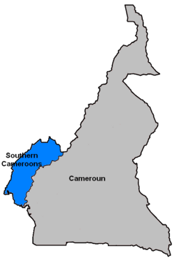 Location of Southern Cameroons