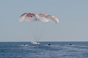 SpaceX Dragon spacecraft landing off the coast of Tallahassee, FL, March 18, 2025