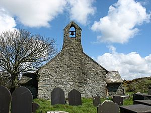 St Fflewin's church from the west