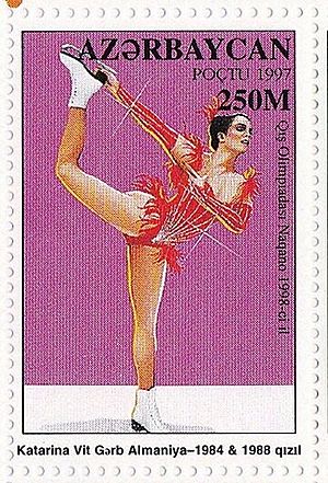 Stamp of Azerbaijan - 1998 - Colnect 289123 - Figure skating