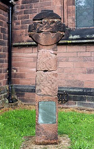 Standing cross at St Barnabas, Bromborough