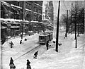 Stormy day, St. Catherine Street, Montreal, QC, 1901