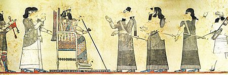 Tell Ahmar, mural palacio rey Tiglatpileser audiencia sicglo VIII