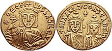 Theophilos, Michael II and Constantine solidus