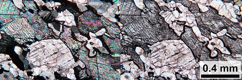 Thin section microscopy Siilinjärvi 501M3 etched