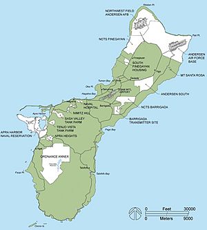 U.S. Department of Defense lands on Guam, 2010 (cropped)